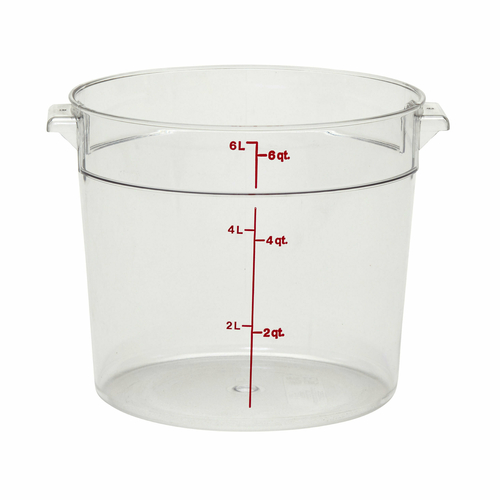 6 qt clear round container