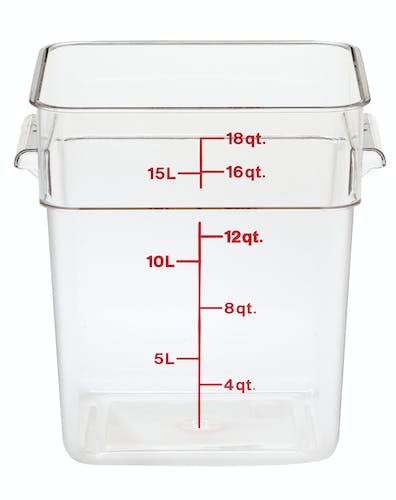 18 qt square container, Clear