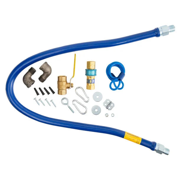 Dormont 1650Kit48 - 48" Blue Hose Gas Connector Kit 1/2"