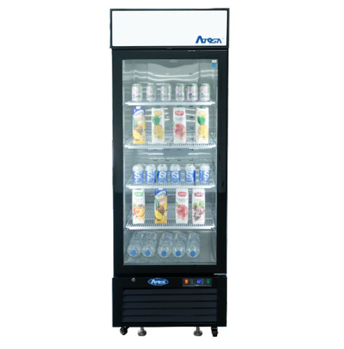 Atosa - MCF8725GR Bottom Mount (1) Glass Door Refrigerator 11.1 cu ft. - Black Cabinet