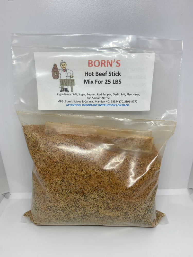 Born's Hot Beef Stick Seasoning Mix, 25 lbs.