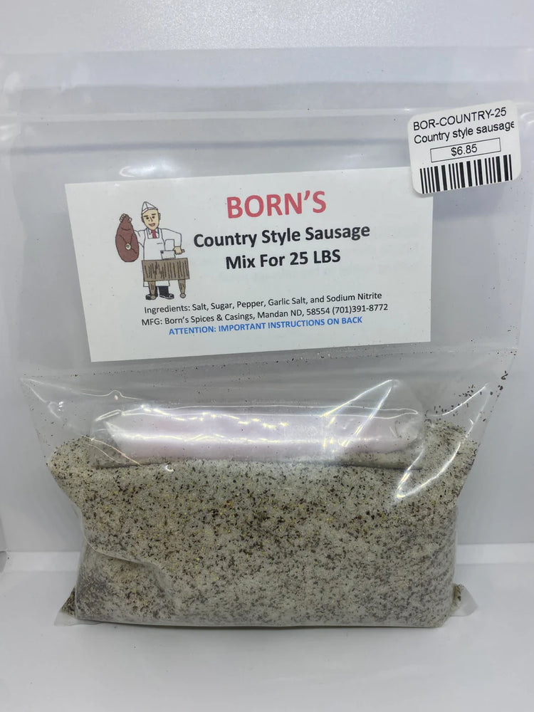 Born's Country Style Sausage Seasoning Mix, 25 lbs.