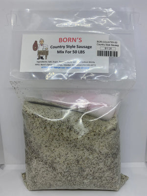 Born's Country Style Sausage Seasoning Mix, 50 lbs.