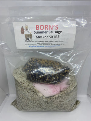 Born's Summer Sausage Seasoning Mix, 50 lbs.