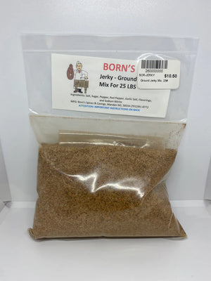 Born's Ground Jerky Seasoning Mix, 25 lbs.