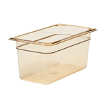 Cambro H-Pan High Heat Plastic Food Pan, 1/3 Size by 6-Inch Deep, Amber- 36HP150