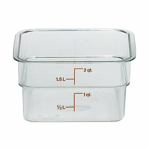2 qt clear square container