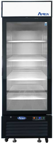 Atosa - MCF8722GR Bottom Mount (1) Glass Door Refrigerator 19.39 cu ft. - Black Cabinet