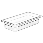 Cambro Camwear 1/3 Size Clear Polycarbonate Food Pan, 2 1/2" Deep- 32CW135