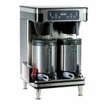 Bunn ICB Infusion Series Black and Stainless-Steel Twin Automatic Coffee Brewer, 120/240V, 6000W- 51200.0101