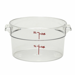 Cambro 2 Qt. Clear Round Polycarbonate Food Storage Container- RFSCW2135