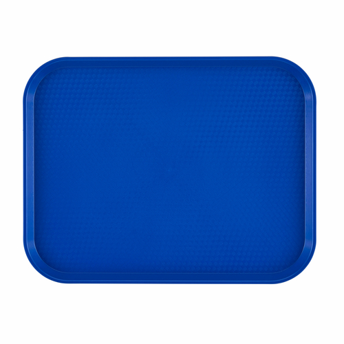 Cambro 10" x 14" Navy Blue Customizable Fast Food Tray- 1014FF186