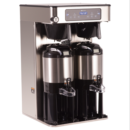 Bunn ICB Twin Tall Infusion Series Stainless Steel Automatic Coffee Brewer, 120/240V, 6000W- 53200.0101