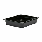 Cambro Camwear Half Size by 2.5" Deep Food Pan, Black- 22CW110