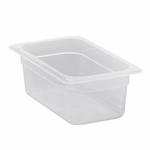 Cambro 1/4 Size Translucent Polypropylene Food Pan, 4" Deep- 44PP190