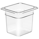 Cambro Camwear 1/6 Size Clear Polycarbonate Food Pan, 6" Deep- 66CW135