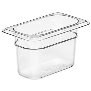 Cambro Camwear 1/9 Size Clear Polycarbonate Food Pan, 4" Deep- 94CW135