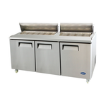 Atosa 72" Refrigerated Standard Top Sandwich Prep.- MSF8304GR