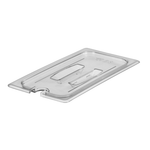 Cambro Camwear 1/3 Size Handled Lid w/Notch, Clear- 30CWCHN135