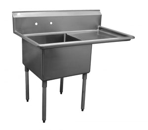 1CWPH1824R-24 1 Bowl, 14" Deep Heavy Duty Series Sink