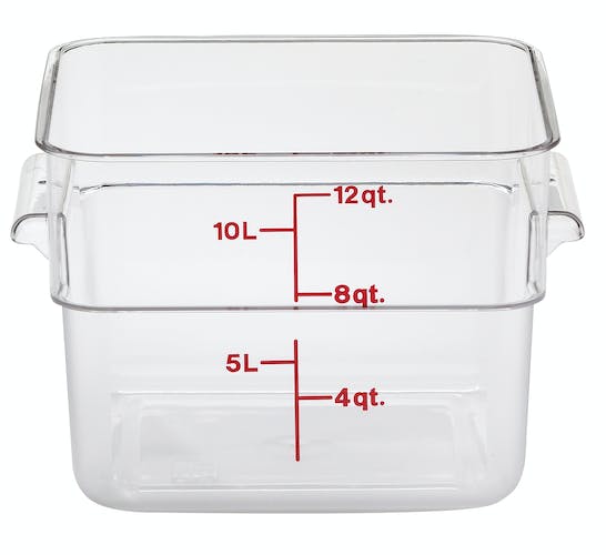 12 qt clear square container