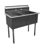 BS2-2424 2 Bowl Budget Sink | 24" W x 24" D