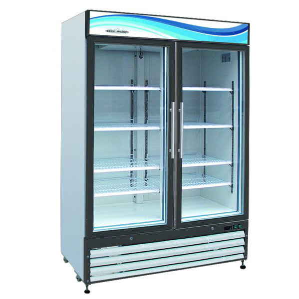 GR48S-HC Sliding Glass Door Reach-In Refrigerator 48cf.