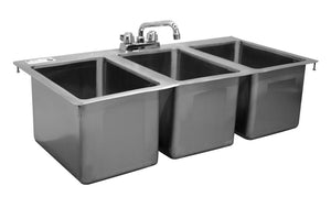 DIS-3C1620-CWP Drop-In Sink | 3 Bowl