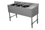 BAR3B48-R-CWP  3 Bowl Bar Sink