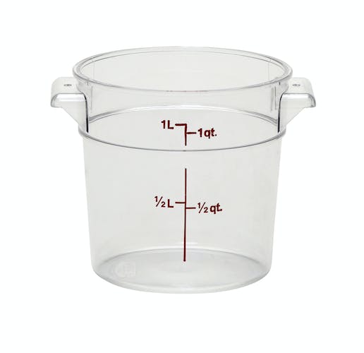 1 qt clear round container