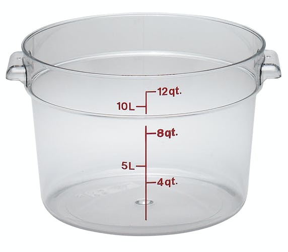 12 qt clear round container