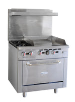 SGR-2B-24G 2 Burner Range with 24" Griddle + Oven | 4.85 cu. ft. capacity