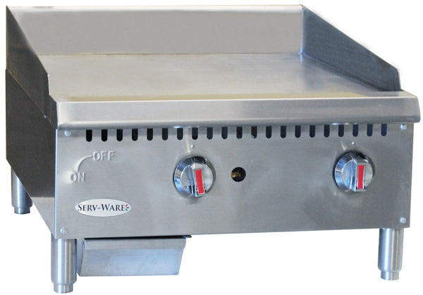 STGS-24 2 Burner Thermostatic Gas Griddle | 24 inches