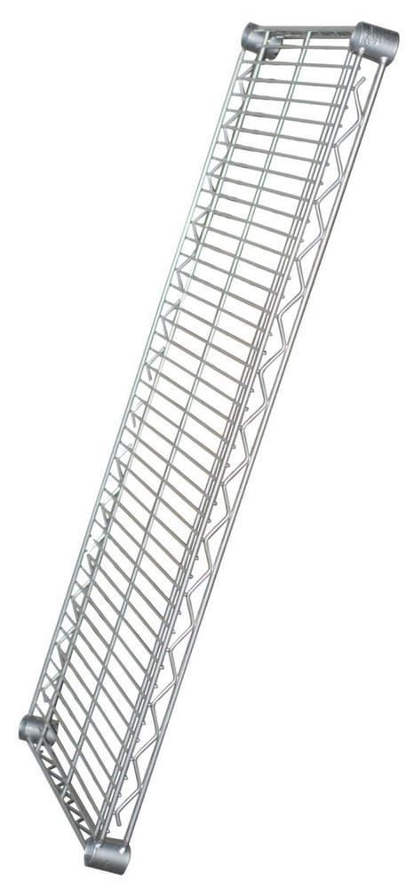 SL1448CWP Silver Epoxy Wire Shelf | 14” x 48”